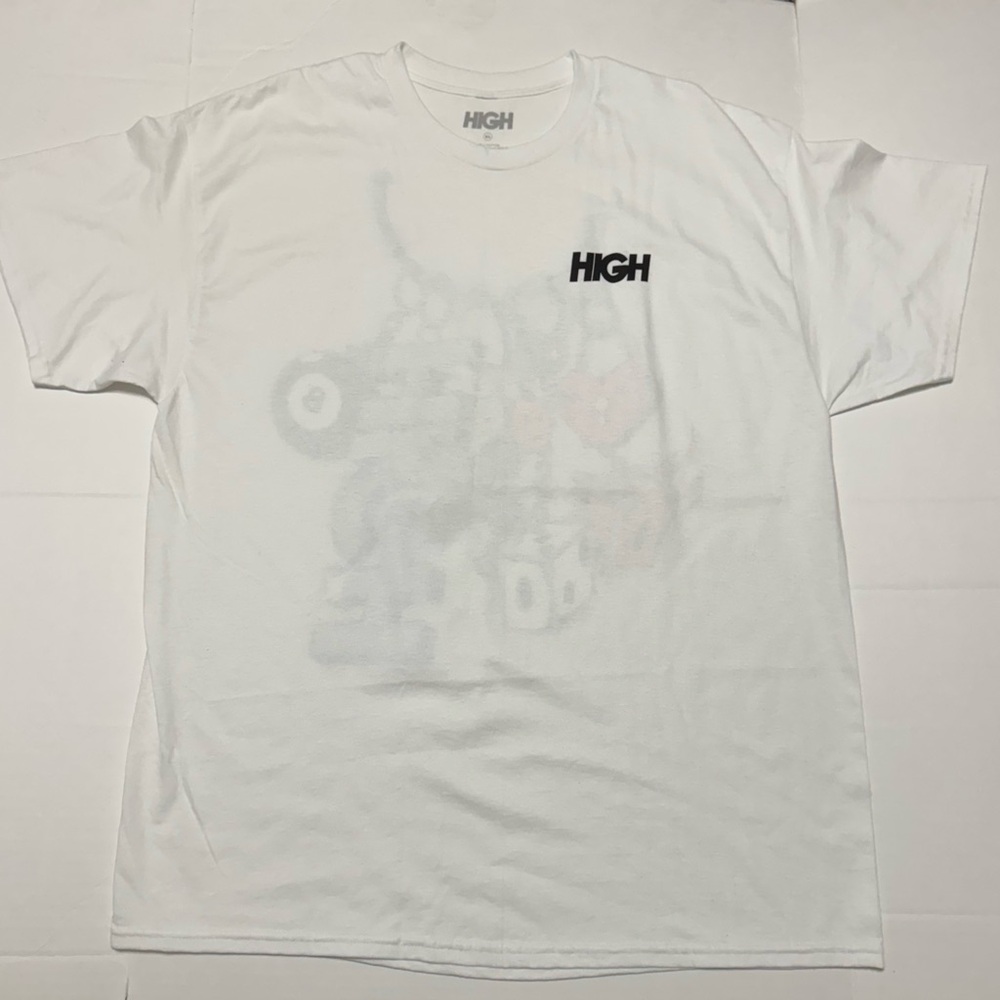 HIGH White Men's XL Graphic T-Shirt
